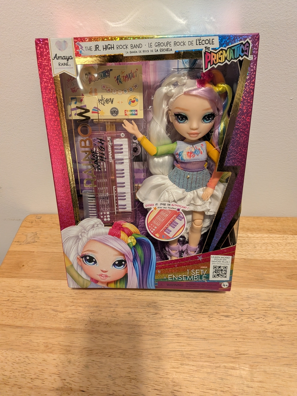 The Prismaticos Amaya Raine Rainbow Hair Doll - White Multicolor